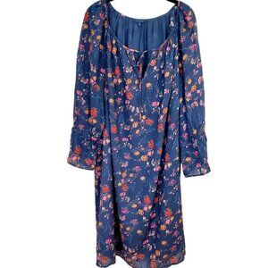 Lucky Brand Romantic Floral Cottagecore Prairie Dress Modal Pretty Sleeves 2X